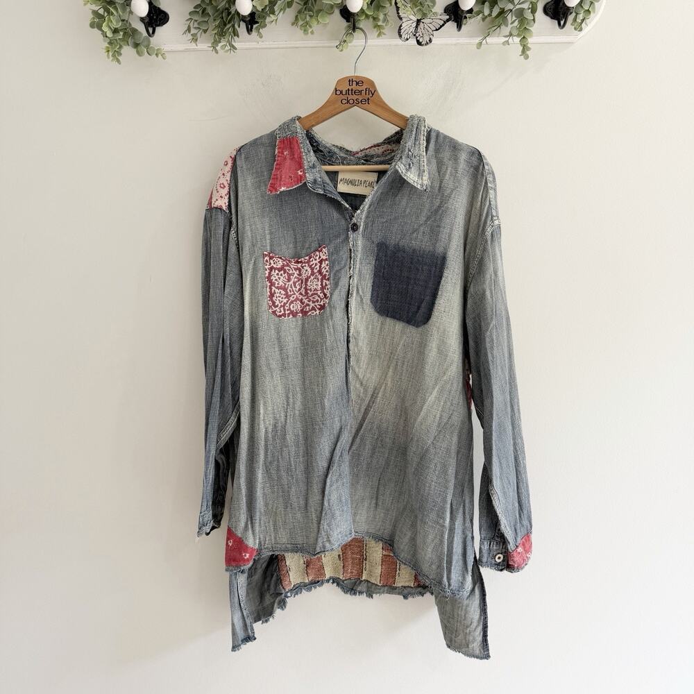 Magnolia Pearl Sanforized Denim Patchwork Ceremony American Indian lw